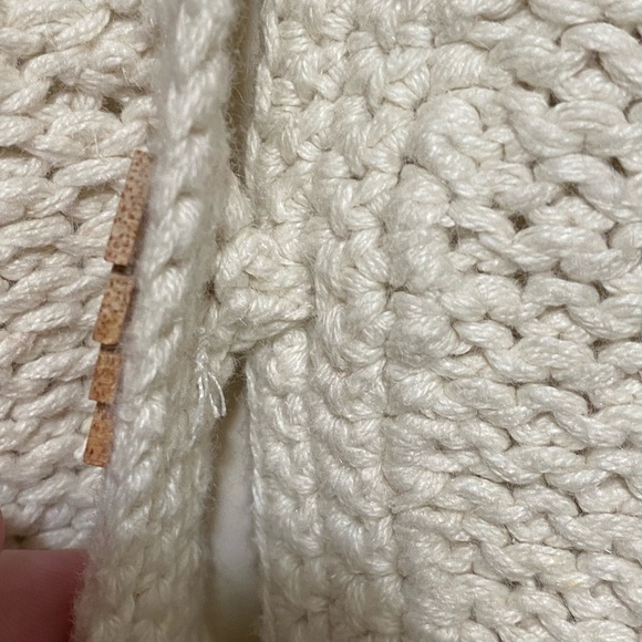 EAGLE'S EYE Vintage Cream Holiday Tree Felt Color Block Cardigan L - Picture 8 of 9